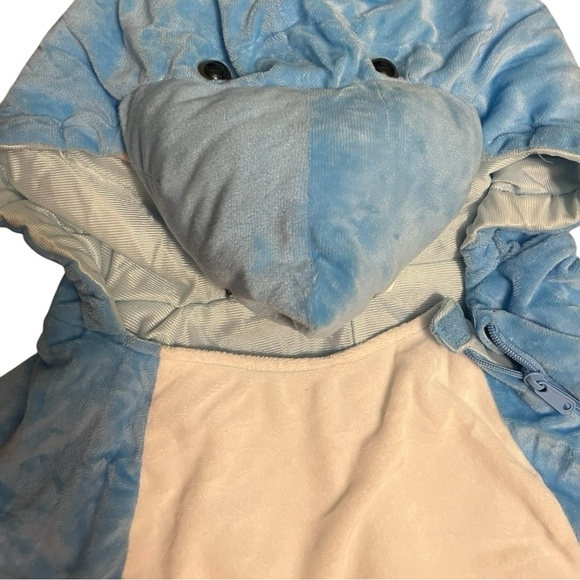 Adult Blue Shark Halloween Costume Jumpsuit - Picture 4 of 9